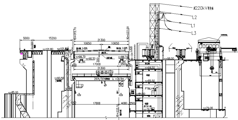 水利发电厂钢结构工程施工图(cad,4张)