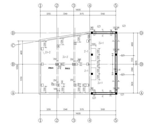 食堂改造钢结构工程施工图(cad)